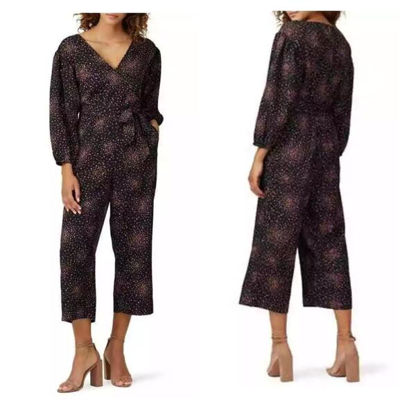 Kate Spade Disco Dots Polka Dot Belted Wide Leg Jumpsuit